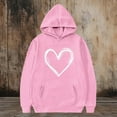 thumbnail image 6 of WQNVRNR Kids Valentine's Day Hoodie- Casual Fleece-Lined Long Sleeve Heart Sweatshirt with Pocket Pink Size 14, 6 of 6