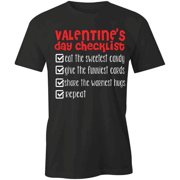 Valentine's Day T-Shirt | Cute Valentine Black Tee Gift