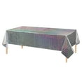 thumbnail image 6 of Iridescence Waterproof Tablecloth - Holographic Foil - Party Decoration - Birthday Bridal Wedding Christmas - Rectangle Shiny Disposable Table Cover - Holiday Supplies - Pack of 1, 6 of 8