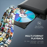 GCZ Mini HDMI DVD Player للتلفزيون ومشغل الأقراص المضغوطة للمنزل مع إدخال USB وإخراج محوري AV ، قم بتضمين جهاز التحكم عن بعد