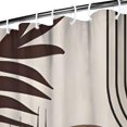 thumbnail image 3 of Brown Boho Geometric and Plant Pattern Shower Curtain 36"x72" ,Bathroom Decorative Shower Curtains Set with 12 Hooks,Modern Waterproof Washable Shower Curtain, 3 of 6