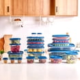 thumbnail image 6 of (2 pack) Mainstays Reusable Food Storage Containers Set, Multi-Size, Plastic, 34 Pieces, 17 Containers and 17 Lids, Ideal for Snacks & Meal Prep, 6 of 11