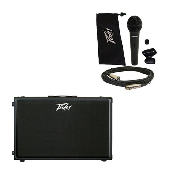 Peavey 212-6 Electric Guitar Cab Dual 12" Speaker Cabinet w/ Mic Stand Cable new
