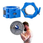 Victor.Fitness LiftLocks2 (Blue) - Blue, Set of 2 Quick Release Lock Barbell/Dumbbell Locking Collar Clamps perfect for weight lifting, Crossfit, strength and conditioning.