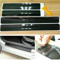 thumbnail image 2 of For DODGE Carbon Fiber&Rubber Car Door Scuff Sill Cover Panel Step Protector, 2 of 11