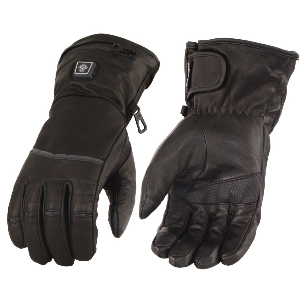 Milwaukee Leather Mens Gauntlet Heated Waterproof Leather Gloves with