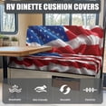 thumbnail image 4 of XYZCANDO American Flag RV Dinette Cushion Covers Camper Decor Stretchable Slip Covers for Loveseat Universal Bench Cushion Washable Sofa Covers for 2 Cushion Couch Camper Must Haves Red, 4 of 7