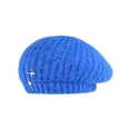 thumbnail image 2 of absanyy Women's Metallic Star Beret - Acrylic Warm Fall Winter Blue, Free Size, Ribbed Trendy Fashion Accessory, 2 of 3