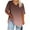Brown, variant on GERsome Plus Size Tops for Women V-neck Tee Summer Short Sleeves T Shirts, Sizes S-5XL