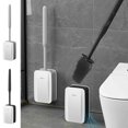 thumbnail image 1 of Fiudx Ofertas Y Liquidación Escobilla De Baño Montada En La Pared Sin Rincones Muertos Para Limpieza De Inodoros, Limpieza Del Hogar, Cepillo De Mango Largo, 1 of 2