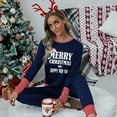 thumbnail image 2 of Women Cotton Pajamas Set Christmas Custom Sleepwear Long Lattice Pants + Christmas Cartoon T-shirt Pajamas Women Clothing Winter Pajamas, 2 of 8