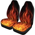 thumbnail image 1 of RYLABLUE Set of 2 Car Seat Covers Orange Classical Fire and Flame Red Fireplace Abstract Abstraction Universal Auto Front Seats Protector Fits for Car,SUV Sedan,Truck, 1 of 5