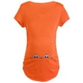 thumbnail image 1 of CafePress - Twin Peeking Babies Maternity T Shirt - Maternity Dark T-Shirt, 1 of 1
