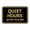 Black Gold, variant on Signs ByLITA Classic Framed, Quiet Hours 10 pm to 8 am Sign (Brushed Gold) - Small
