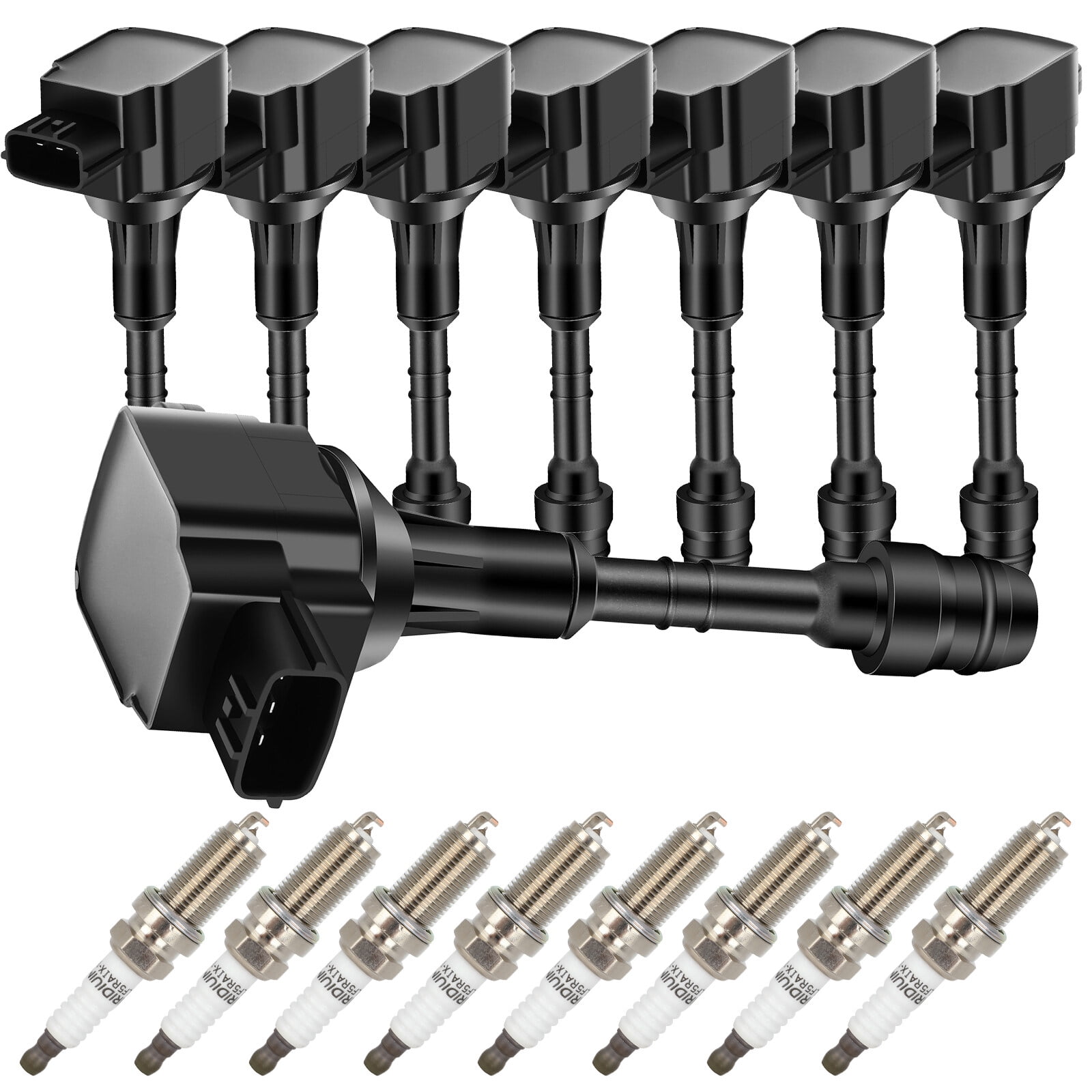 ECCPP UF510 8 ignition coils with 8 iridium Spark Plugs for Nissan 2004 2005 2006 QX56 Titan 2005 2006 Armada 5.6L UF-510 C1483 224487S015