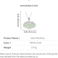 thumbnail image 2 of 14K Gold Real Natural Jade Peace Lock Necklace, Elegant Jade Pendant, Exquisite Jewelry Gift for Wife's Well-being, 2 of 4