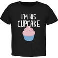 thumbnail image 1 of I'm His Cupcake Black Toddler T-Shirt, 1 of 1