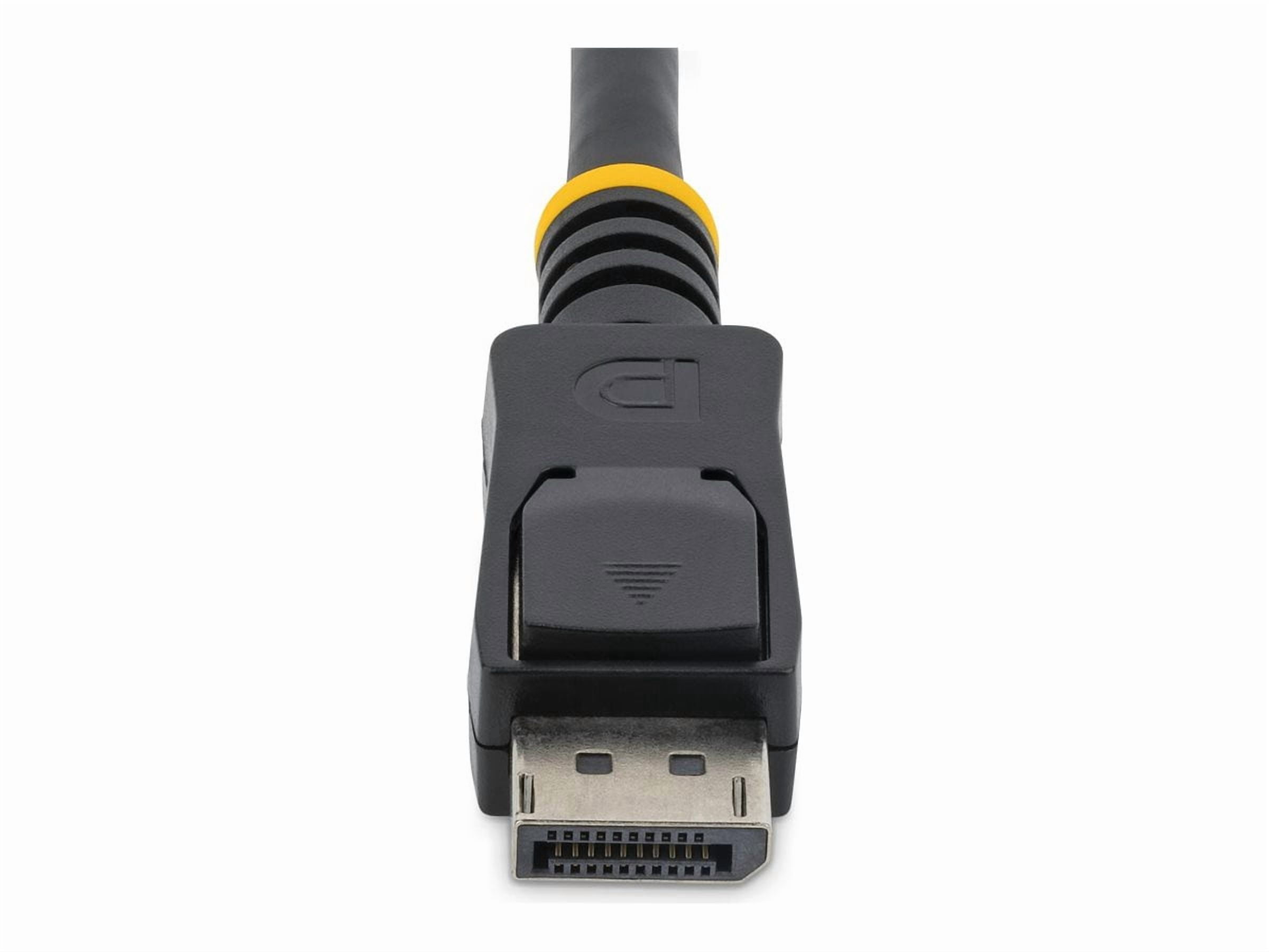 Startech 1 ft Short DisplayPort 1.2 Cable with Latches M/M - DisplayPort 4k - DisplayPort Male Digital Audio/Video - DisplayPort Male Digital Audio/Video - 1ft - Black