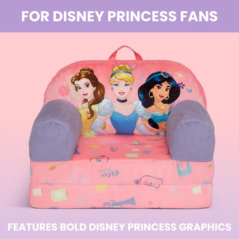 Delta Children Disney Princess Cozee Buddy Flip-Out Chair, Pink photo 4