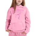 thumbnail image 3 of SonxaHe Big Girls' Hoodies Sweatshirts Winter Warm Bow Print Long Sleeve Pullover Hooded Casual Tops Pink,Sized 12-13, 3 of 3