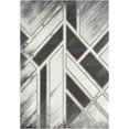 thumbnail image 2 of Abani Luna Contemporary Geometric White and Grey Indoor Area Rug 4' x 6' 4' x 6', 2 of 5