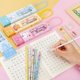 thumbnail image 3 of 40 juegos de papelería portátil, lápiz de viñetas de animales, regla bonita, sacapuntas para niños, borrador para estudiantes, suministros escolares, regalos, 3 of 5