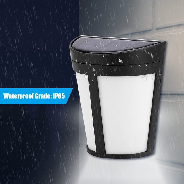 6led de Alto Brillo, Van Con Pantalla Mate, Lámpara de Jardín para exteriores Con Luz Solar de Montaje en Pared, Adecuada para Garajes, Pasillos, Patio, Jardín, Cerca, Patio, Patio,