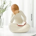 thumbnail image 5 of Reading Thinker Figurine - Book Lover Gift, Home Office Decor, Intellectual Sculpture for Women, Graduation, Birthday​​, 5 of 8