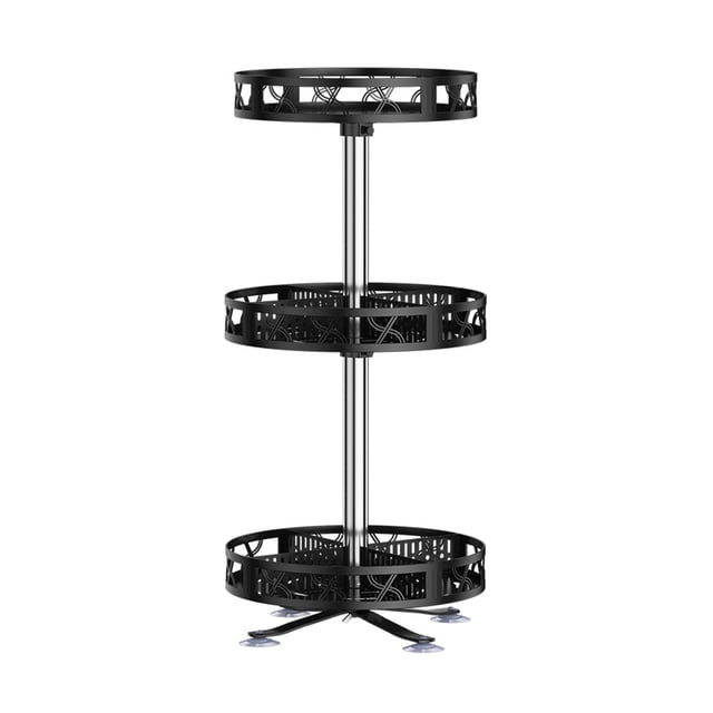 Irfora Estantes de especias de cocina de 3 capas Estante de almacenamiento de condimentos giratorio de 360 ° Estante giratorio para contenedores Organizador de gabinete para despensa Cocina Baño Maqui Irfora Titular de almacenamiento