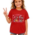 thumbnail image 2 of School Uniform Tshirts Girls Printed Crewneck T Shirt Short Sleeve Loose Fit Top Girls Tshirts Red 8-9 Years, 2 of 5