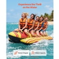 thumbnail image 2 of KFFKFF Towable Tubes for Boating, 5 Riders Inflatable Boat Tubes and Towables, 850 lbs Capacity Water Sport Tube for Boat to Pull - with Full Nylon Cover, 2 of 9