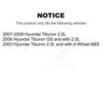 thumbnail image 2 of Transit Auto Front Rear Wheel Hub Bearings Assembly Coated Disc Brake Rotors and Ceramic Pads Kit (10Pc) for Car Hyundai Tiburon - Left Right Side (Driver Passenger) KBB-117970, 2 of 10