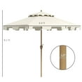 thumbnail image 2 of ZYPPP 9ft Patio Umbrella with Tilt and Crank, Outdoor Umbrella, Cream White, 2 of 11
