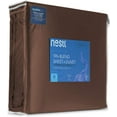 thumbnail image 4 of Nestl 1000 Thread Count Premium Cotton Blend 6 Piece Duvet Cover Set, Includes Duvet Cover, Deep Pocket Fitted Sheet, 2 Pillowcases, 2 Pillow Shams, Lightweight hypoallergenic - Queen, Chocolate Brown, 4 of 4