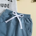 thumbnail image 5 of Gerichy Toddler Baby Boy Summer Clothes Letter Print Shorts Set 0 6 12 18 24 Months Outfits 2-3 Years Clothes Set Crewneck Letter Print Boys Top Shorts 2 Piece Set Summer Boys Top Shorts Outfits, 5 of 6