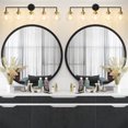 thumbnail image 3 of Bathroom Vanity Light with Clear Glass Shade, E26 Base, Bathroom Light Fixtures Over Mirror, Vanity Lights for Bathroom (Exclude E26 Bulb) - Black and Gold, 5-Lights, 3 of 7