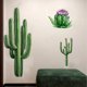 thumbnail image 1 of Adhesivos de pared autoadhesivos de PVC con forma de cactus, 30 x 90 cm, 2 hojas, 1 of 4