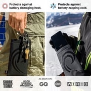 PHOOZY Thermal Phone Case - Apollo II Series : Cell Phone Pouch with AGION Lining Prevents Overheating, Extends Battery Life, Provides Drop Protection and Floats in Water (LARGE - BLACKOUT)