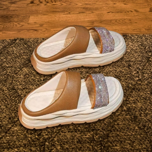 Sandalias de mujer Zapatos planos Calzado de interior Lentejuelas