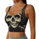 thumbnail image 2 of Fotbe Gothic Winged Skull Sujetador Deportivo Largo sin Aros para Mujer con Almohadillas y Soporte Medio, Transpirable y Absorbente, Camiseta Tipo Chaleco o Tank Top-Small, 2 of 8