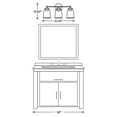 thumbnail image 6 of KAWOTI Bathroom Light Fixtures, 3-Light Modern Vanity Light over Mirror, Wall Lamp with Clear Glass Shades, E26 Socket (Brushed Nickel), 6 of 7
