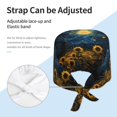 thumbnail image 3 of Xecao Oil Starry Sky Sunflower Print Men Women Adjustable Working Cap with Button Unisex Hats Sweatband, 3 of 7