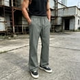 thumbnail image 6 of Guluxicc Men's Athletic Pants with Pockets Elastic Waist Drawstring Long Straight Leg Running Performance Trousers for Everyday Gym Workout Wear Summer Casual Outfits, 6 of 7