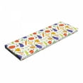 thumbnail image 1 of Vegetable Bench Pad, Nursery Cartoon Characters Eggplant Tomatoes and Pepper Salad Elements Pattern, HR Foam Cushion with Decorative Fabric Cover, 45" x 15" x 2", Multicolor, by Ambesonne, 1 of 3