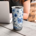 thumbnail image 4 of 20 Oz Pioneer Flower Coffee Tumbler Double Wall Insulated Stainless Steel Water Bottle | Metal Reusable Thermoses Flask with Cup Cap | Leak & Sweat Proof with Anti-Dust Lid, 4 of 7