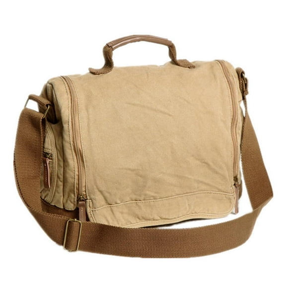 *Clearance* Vagarant Traveler 14.5" Washed Canvas Leisure Messenger Bag C32.KK