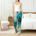 thumbnail image 4 of Kdxio Women's Comfy Stretch Abstract Ocean Currents Print Drawstring Pajama Pants-Large, 4 of 5
