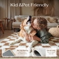 thumbnail image 2 of BERTHMEER 4'x6' Area Rugs for Bedroom Living Room Dinning Room Carpets Fluffy Rugs Plush Pile Soft Geometric Modern Shag Rugs,Brown White, 2 of 6