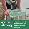 thumbnail image 4 of Home Compostable Trash Bags, 13 Gallon Tall Kitchen Rubbish Extra Strong & Quickly Breaks Down, 50 Count, 4 of 4