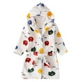 thumbnail image 1 of Children's Long Sleeved Facecloth Cartoon Hooded With Pockets Warm Robe Pajamas Homewear Bathrobe, 1 of 3